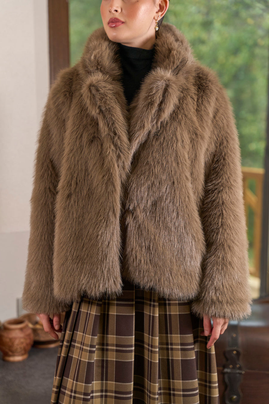 Kısa Kürk Vizon FLR-01