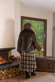 Kısa Kürk Kahverengi FLR-01