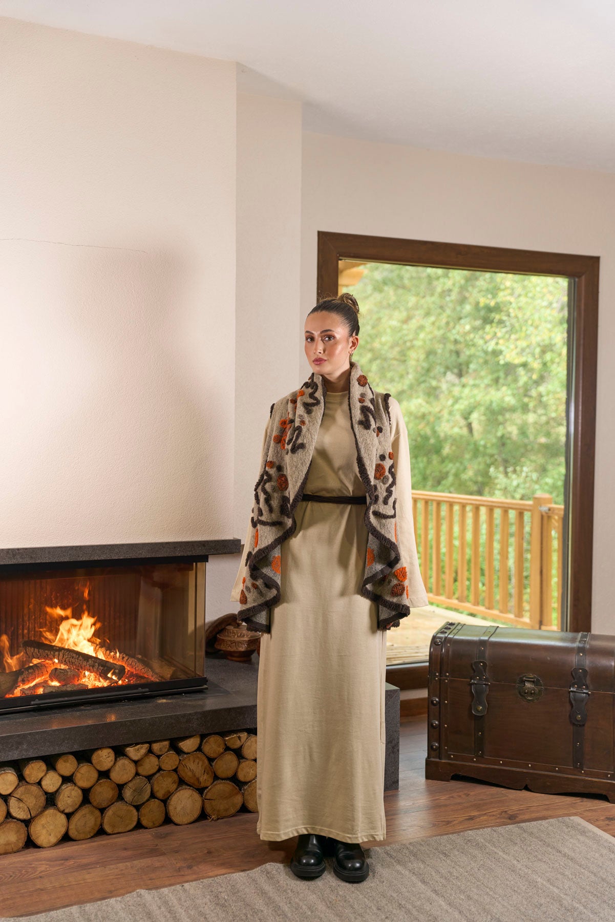 Rana Subaşı Desenli Keçe Yelek-2004