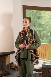 Rana Subaşı Desenli Keçe Yelek