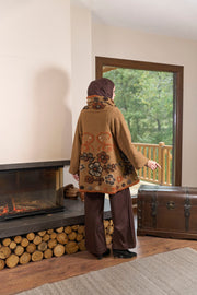 Keçe Desenli Ceket-Kiremit 21052