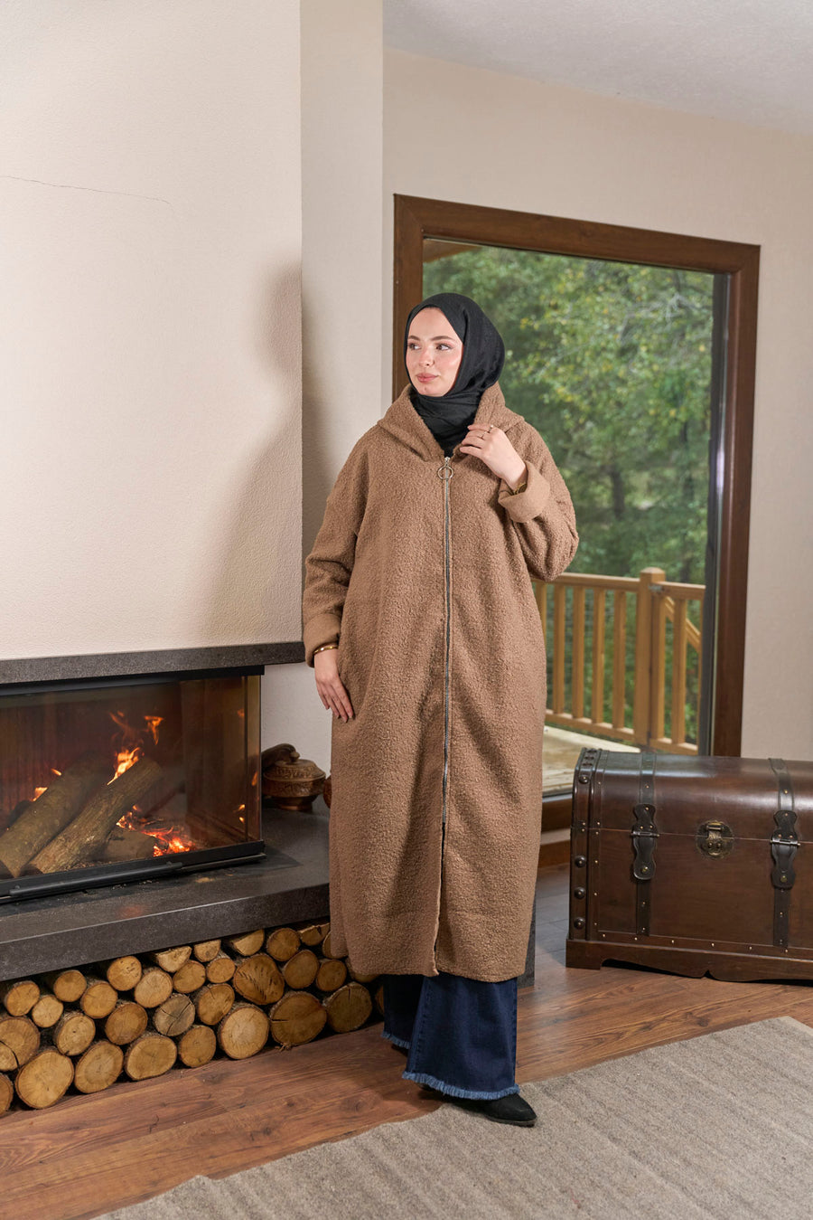 Teddy Buklet Kaban Sütlü Kahve