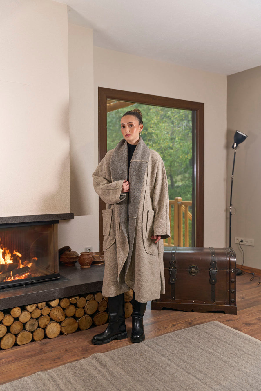 FLR-Uzun Keçe Mont Krem