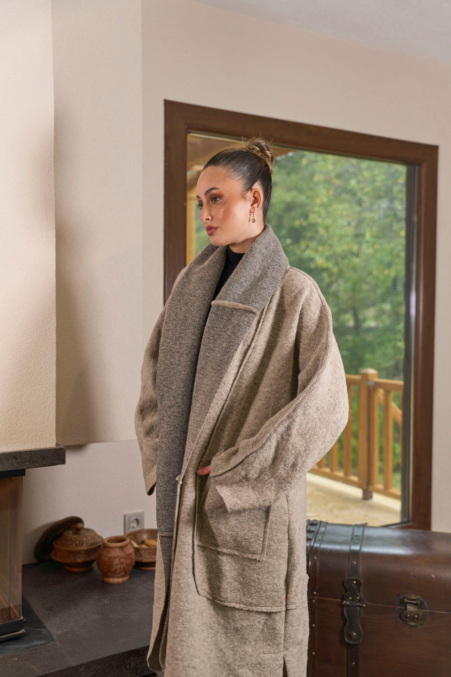 FLR-Uzun Keçe Mont Krem