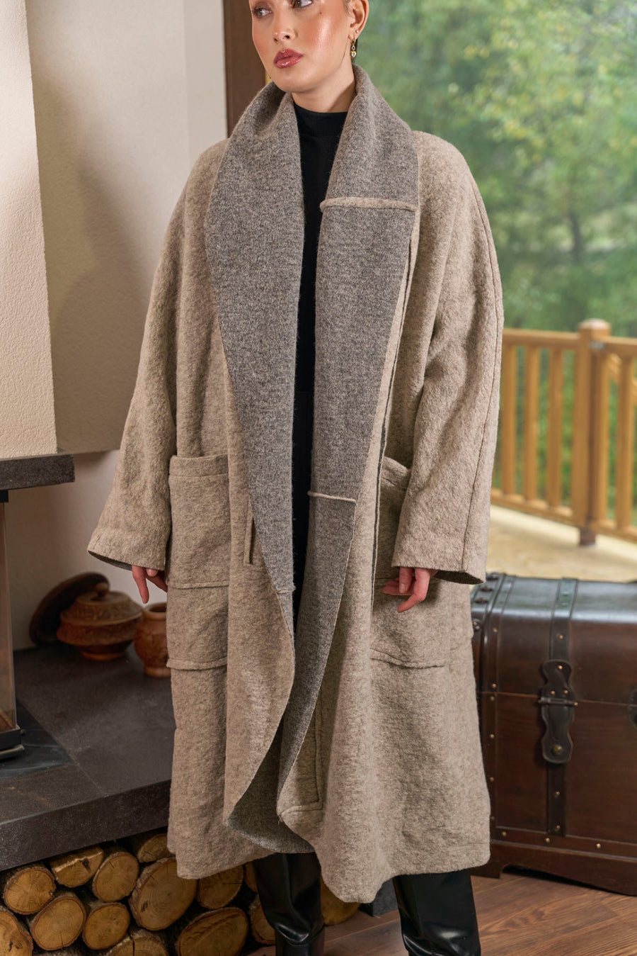 FLR-Uzun Keçe Mont Krem