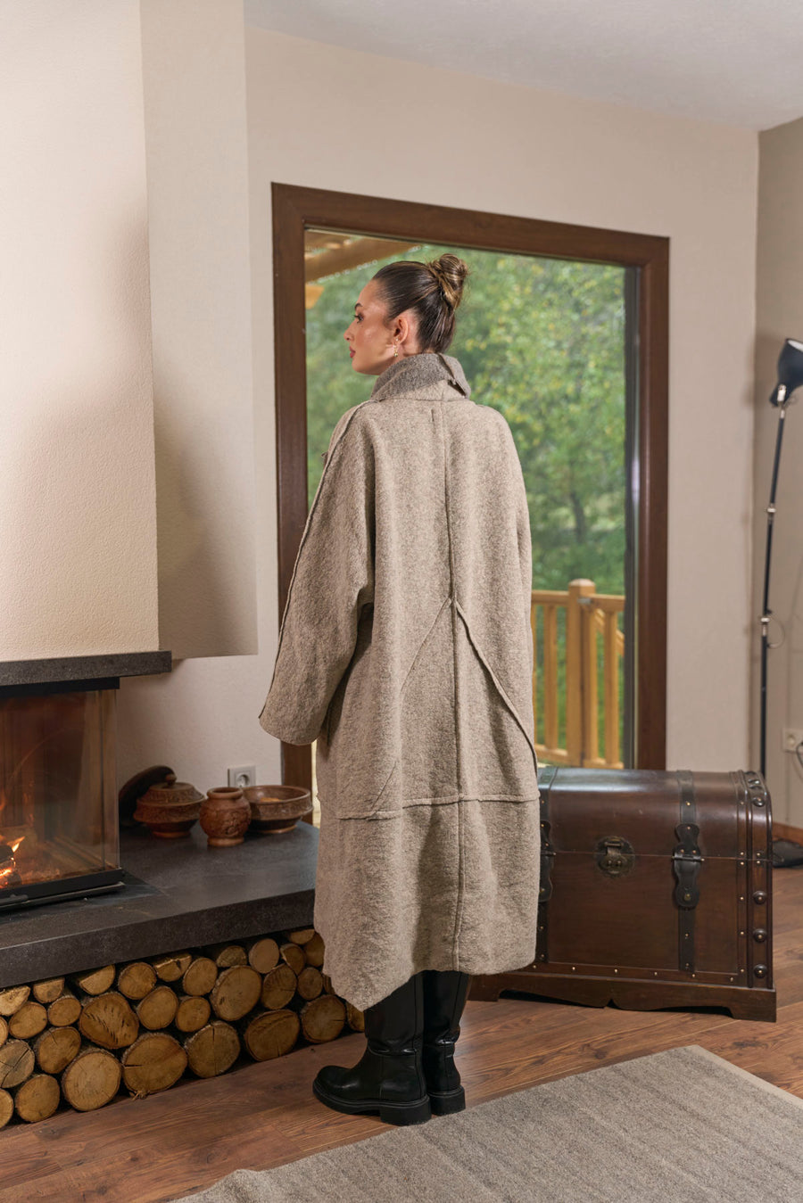 FLR-Uzun Keçe Mont Krem