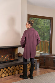 Tensel Kumaş Ceket Mürdüm