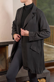 Tensel Kumaş Ceket Siyah