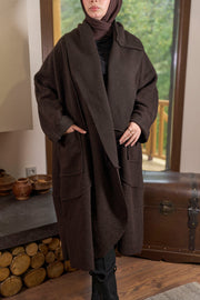 FLR-Uzun Keçe Mont Kahverengi