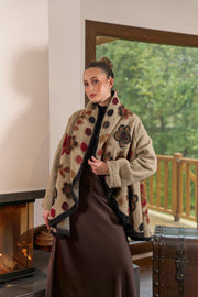 21052 Keçe Ceket-Krem