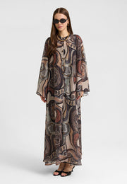Shiro Botan Mocha Elbise-RS26E0210