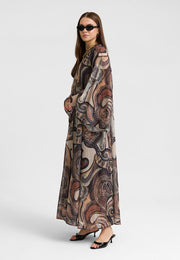 Shiro Botan Mocha Elbise-RS26E0210