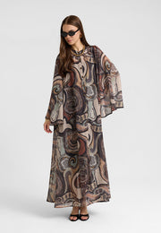 Shiro Botan Mocha Elbise-RS26E0210