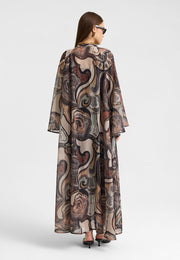 Shiro Botan Mocha Elbise-RS26E0210