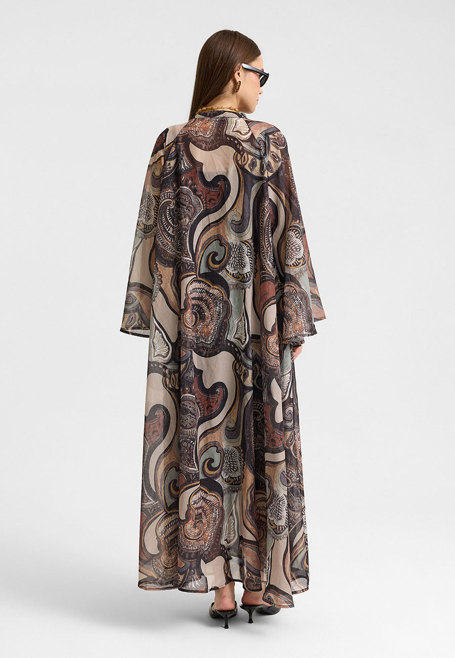 Shiro Botan Mocha Elbise-RS26E0210
