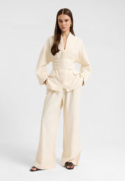 Elia Bağlamalı Ceket Pantolon Takım-RS901298