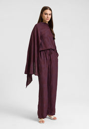Mori Şal Detay Takım Mürdüm-RS269089