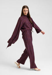 Mori Şal Detay Takım Mürdüm-RS269089