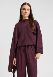 Mori Şal Detay Takım Mürdüm-RS269089