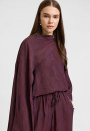 Mori Şal Detay Takım Mürdüm-RS269089