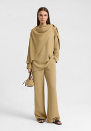 Rin Drape Yaka Bluz Takım Çağla-RS268625