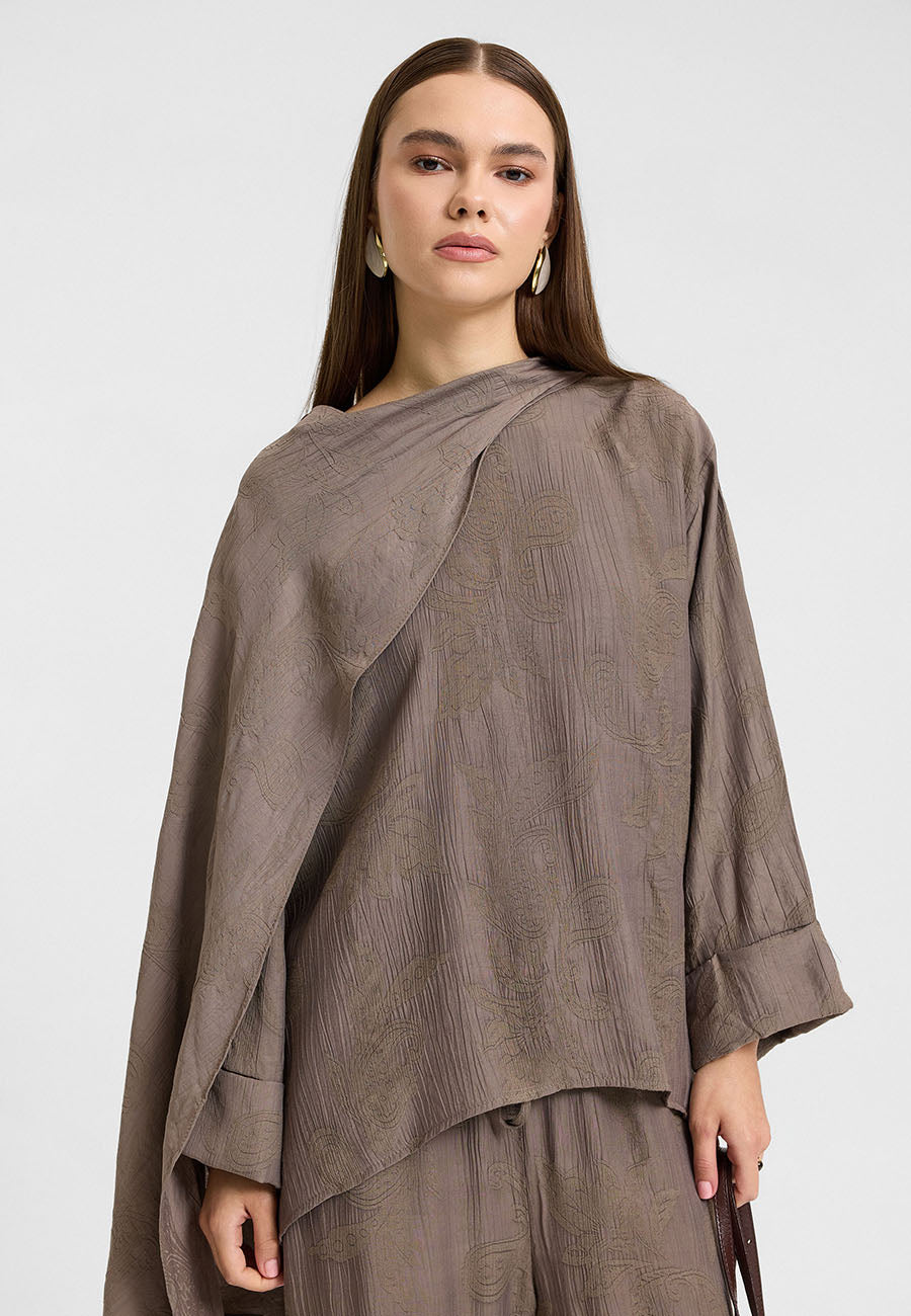 Mori Şal Detay Takım Duman-RS269089