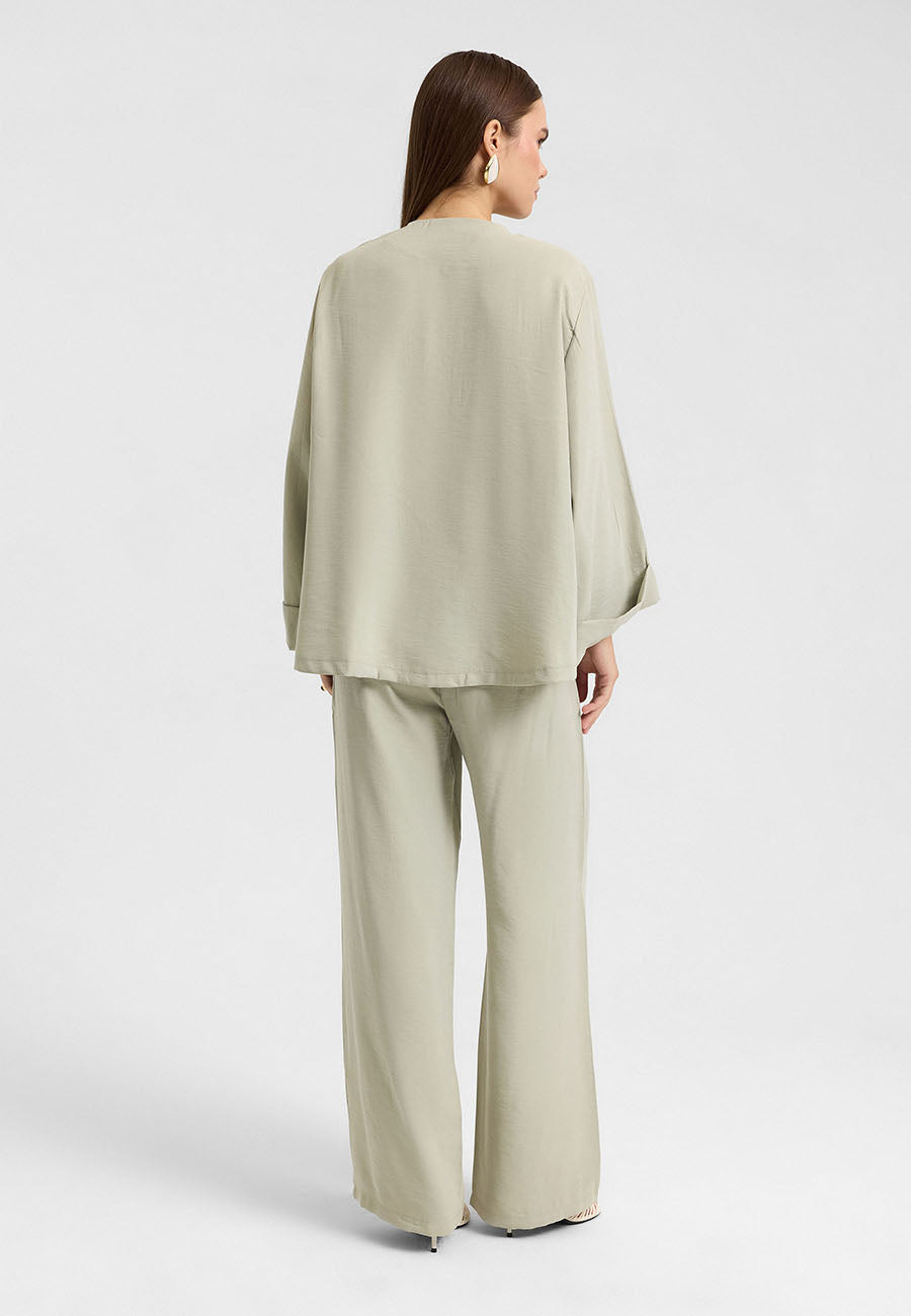 Soho Hakim Yaka Gömlek Takım Mint-RS268678