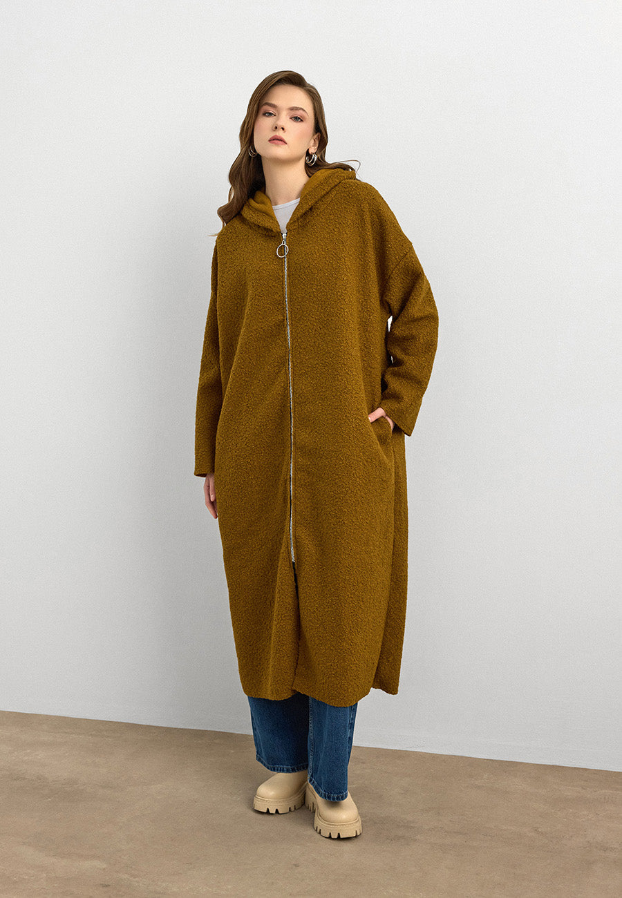 Teddy Buklet Kaban Yağ Yeşili