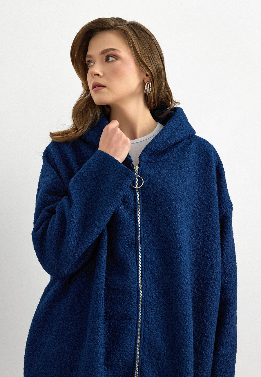 Teddy Buklet Kaban Mavi