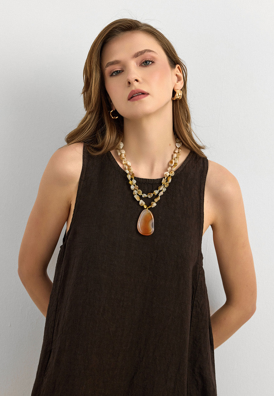 Terra Doğal Taş Kolye