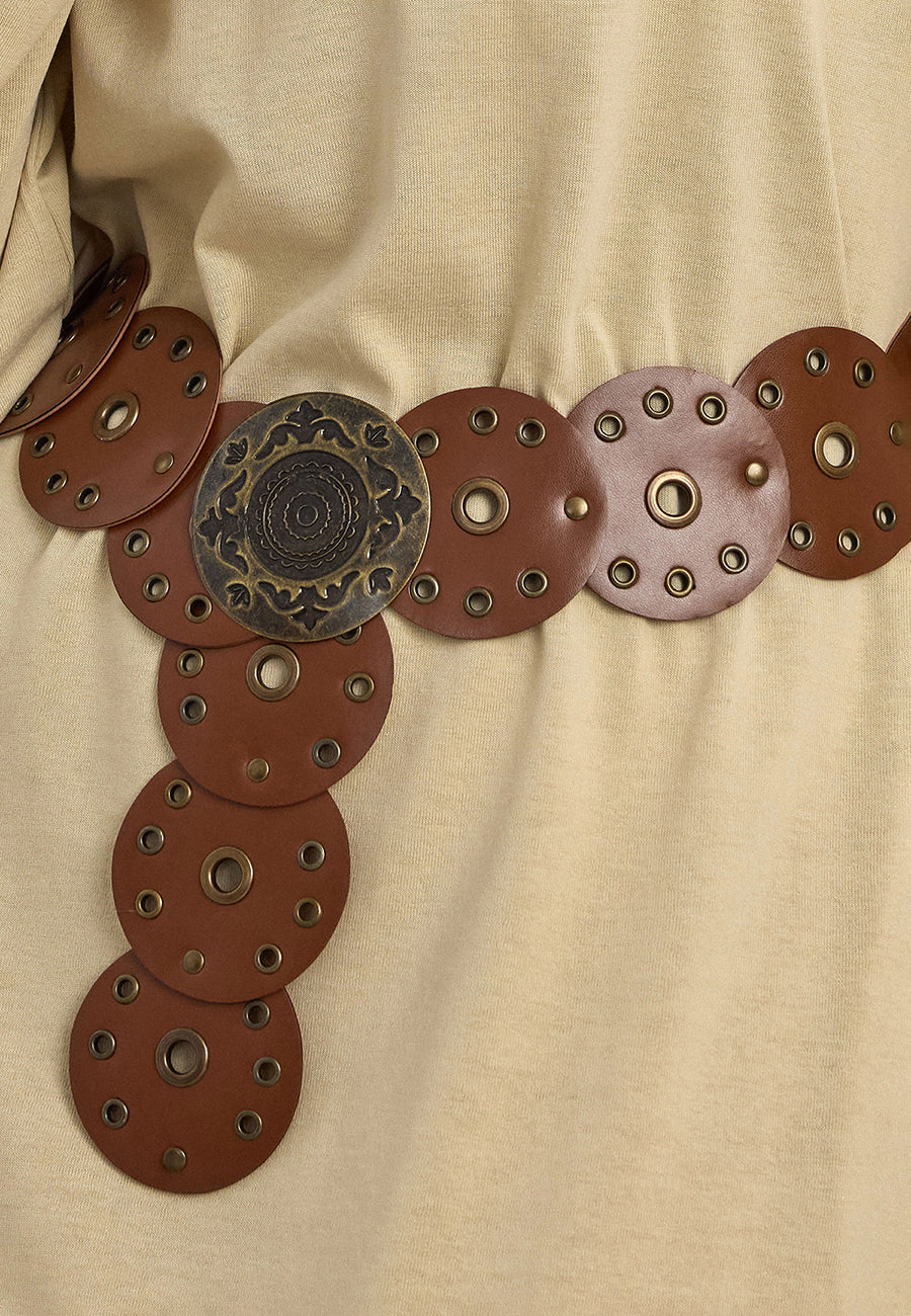 Zımbalı Suni Deri Kemer