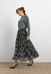 7222 Piliseli Kareli Etek