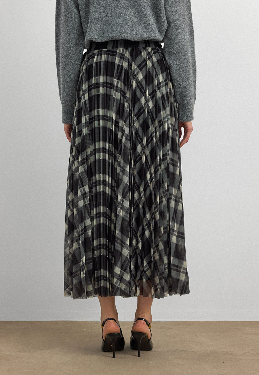 7222 Piliseli Kareli Etek