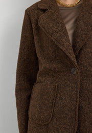 %100 Keçe Ceket-Kahverengi