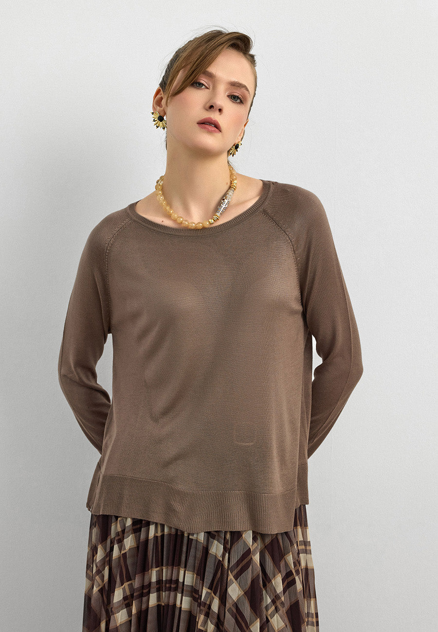 10536 Bisiklet Yaka İnce Triko-Vizon