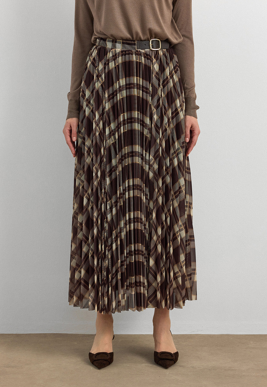 7222 Piliseli Kareli Etek