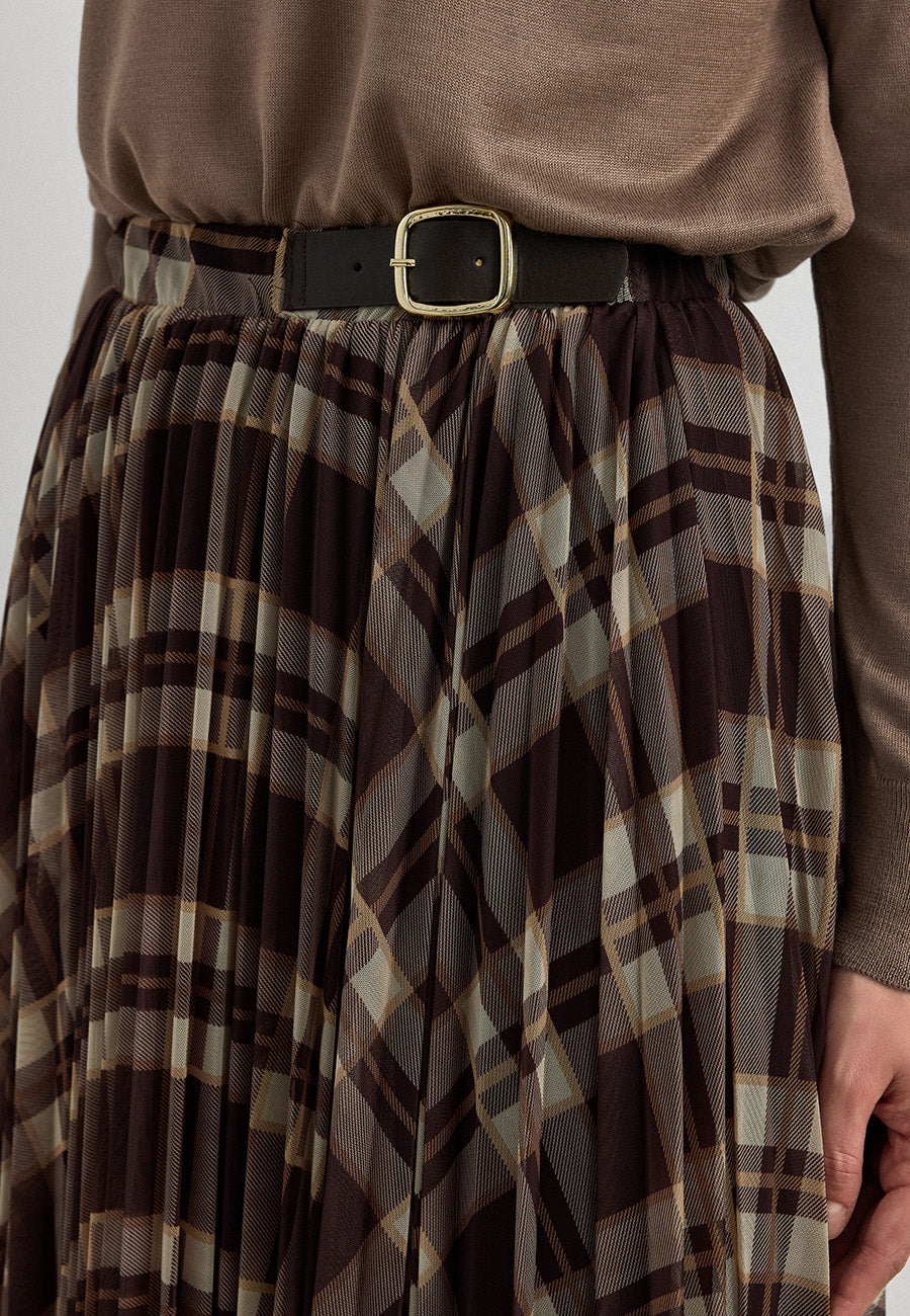 7222 Piliseli Kareli Etek