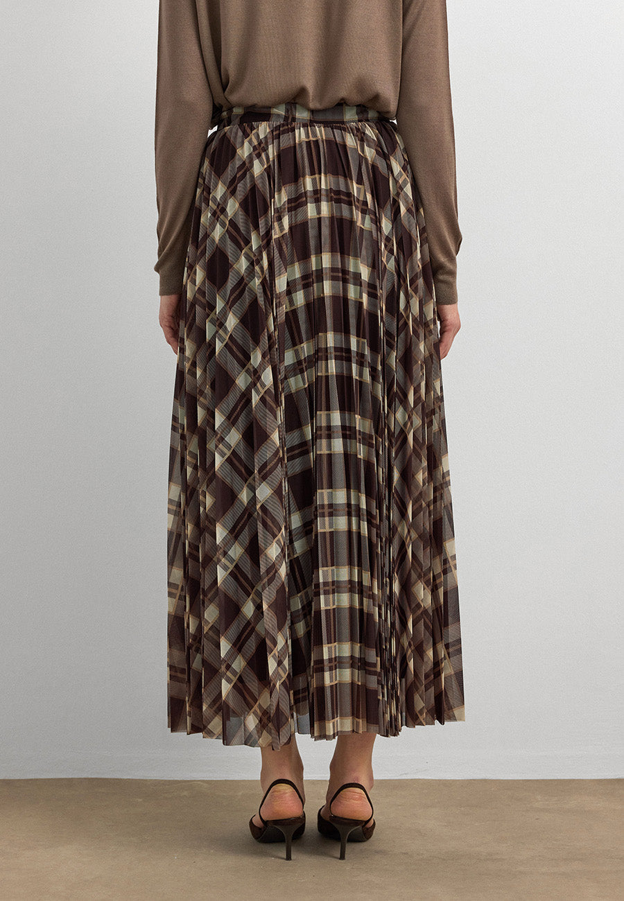 7222 Piliseli Kareli Etek