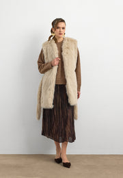 Kisya Tüylü Bağlamalı Yelek