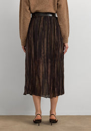 Doğal Akışlı Desenli Kemerli Etek