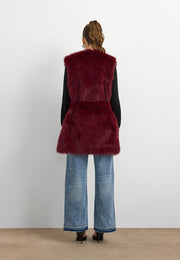 Kisya Tüylü Bağlamalı Yelek