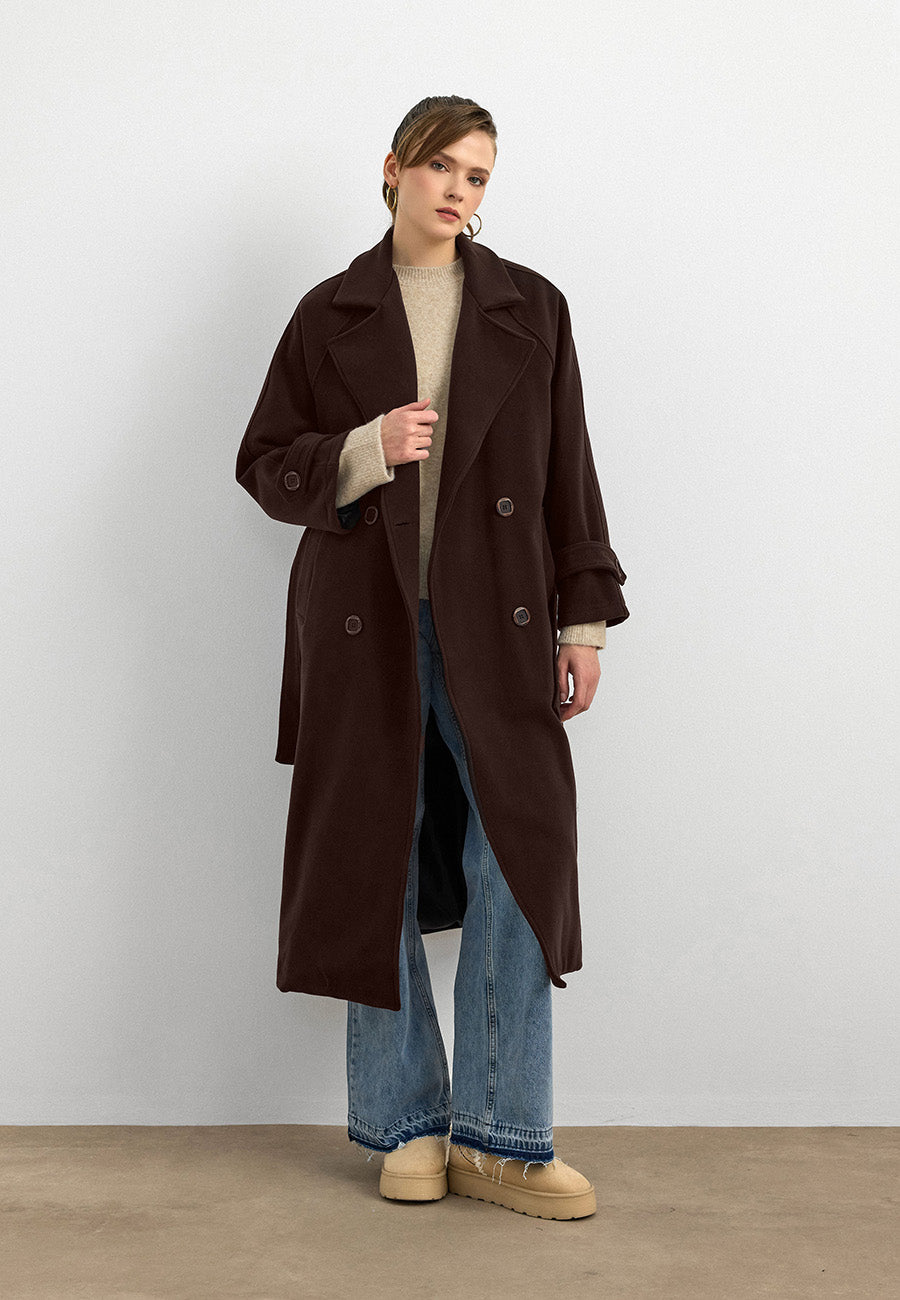 Rana Subaşı Kaşe Kaban Kahverengi