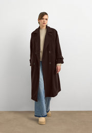 Rana Subaşı Kaşe Kaban Kahverengi