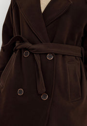 Rana Subaşı Kaşe Kaban Kahverengi