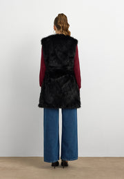 Kisya Tüylü Bağlamalı Yelek