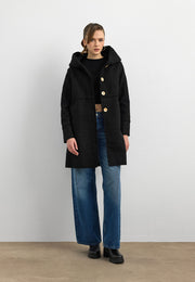 Rana Subaşı Kısa Buklet Kaban - Siyah