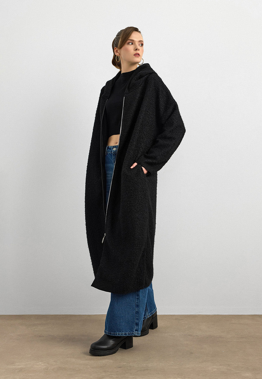 Teddy Buklet Kaban Siyah