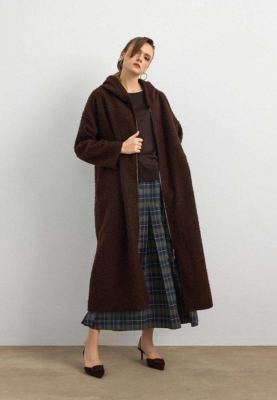 Teddy Buklet Kaban Kahverengi