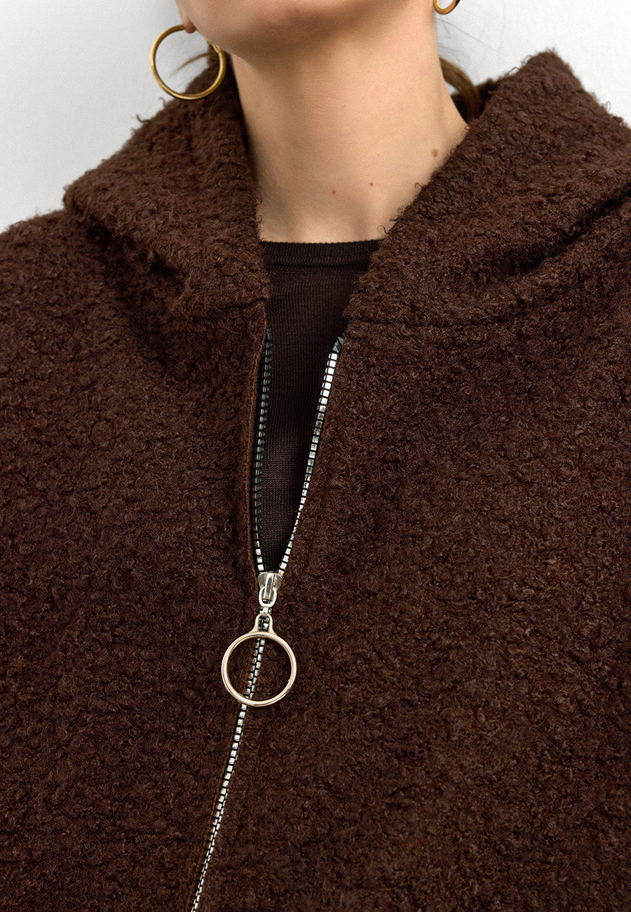 Teddy Buklet Kaban Kahverengi