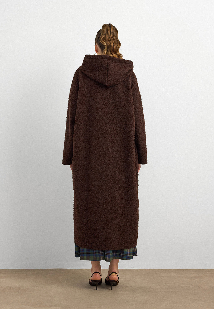 Teddy Buklet Kaban Kahverengi